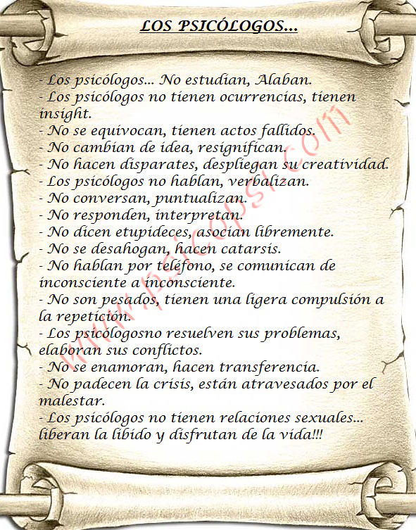 Humor Psi: los psicólogos...