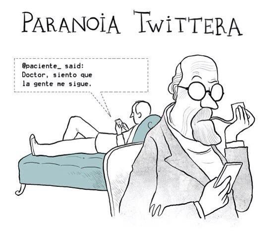 Psicohumor, la tecnología y el diván, paranoia twittera