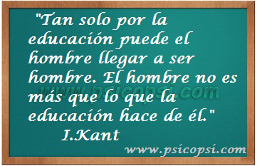 Frases Psi: Kant, educación