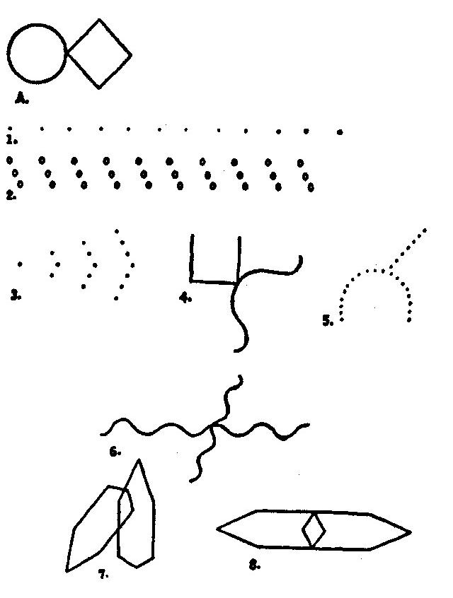 Bender Gestalt Test, las nueve figuras, figura 1