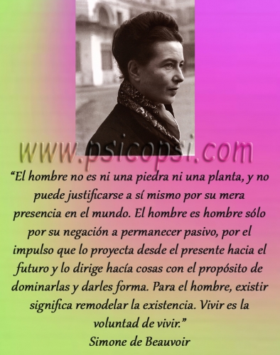 Frases Psy: Hombre - Simone de Beauvoir