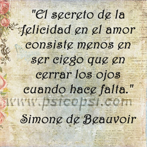 Frases psy: Felicidad (Simone de Beauvoir)