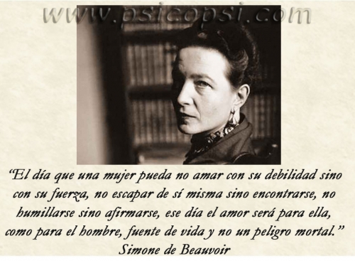 Frases Psy: Mujer - Simone de Beauvoir