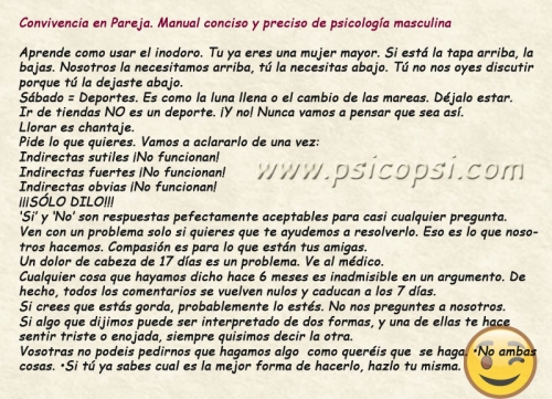 Humor Psy: Convivencia en pareja Humor Psy: Convivencia en Pareja