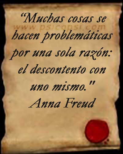Frases Psy: Descontento - Anna Freud