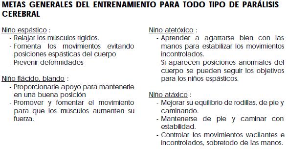 Fomento del Desarrollo del Niño con Parálisis Cerebral, Planificación de la formación del niño