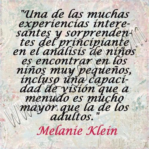 Frases Psy: Análisis de niños (M. Klein)