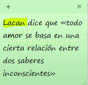 Frases Psi: Pensamientos de J. Lacan, Amor