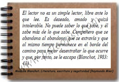 Frases Psy: El lector (M. Blanchot)