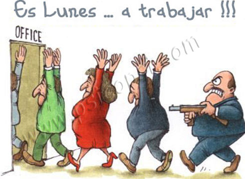 Humor psy: los lunes! cómo se siente ir a trabajar un lunes