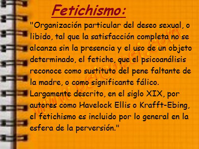Frases Psi: definición de fetichismo