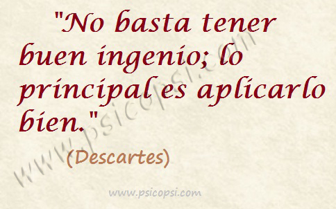 Frases Psy: Ingenio (Descartes)