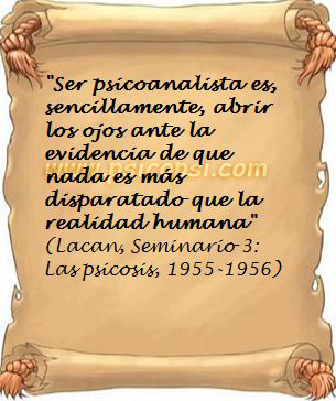 Frases psi, Lacan, ser psicoanalista