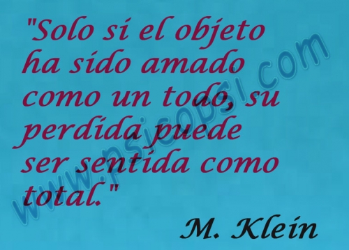 Frases Psy: La pérdida (M. Klein)