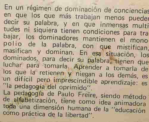 Frases Psy: Pedagogía del oprimido (P. Freire)