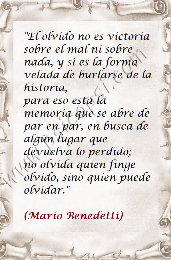 Poemas Psy: "El olvido" (M. Benedetti)