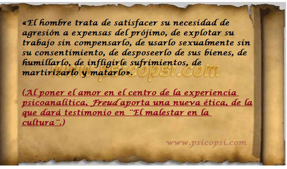 frases psi: s. Freud, el malestar en la cultura