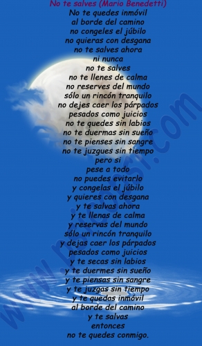 Poemas Psy: No te salves (M. Benedetti)
